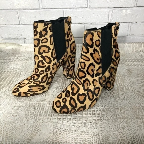 Sam Edelman Leopard-Print Calf‎ Hair Chelsea Boots - Picture 13 of 14